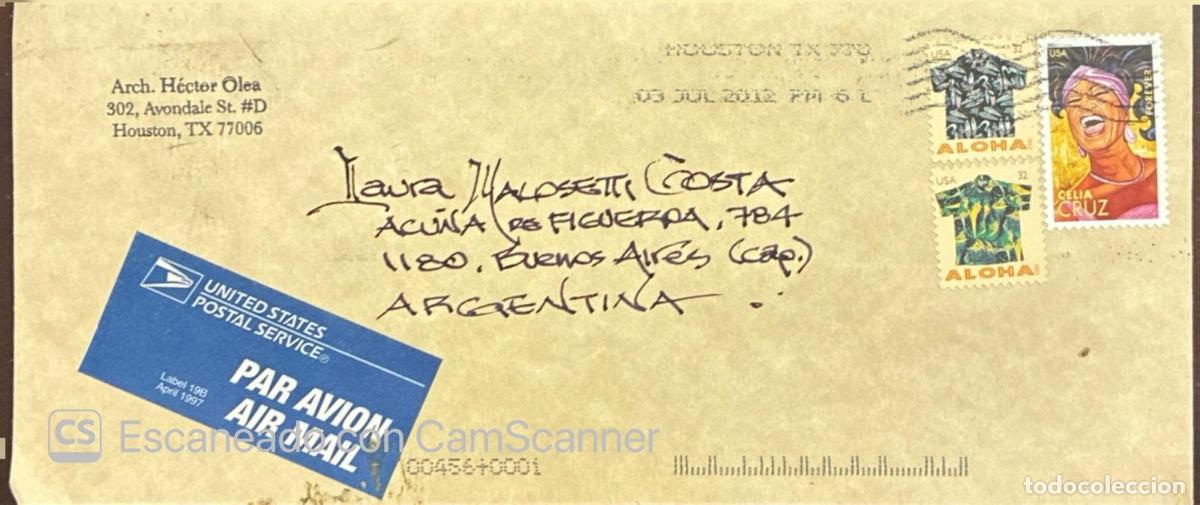 Francobolli: CMI) 1997-2012. UNITED STATES. TWO-STAMP COMPENDIUM FEATURING ALOHA SHIRT DESIGN AND CELIA CRUZ PORT