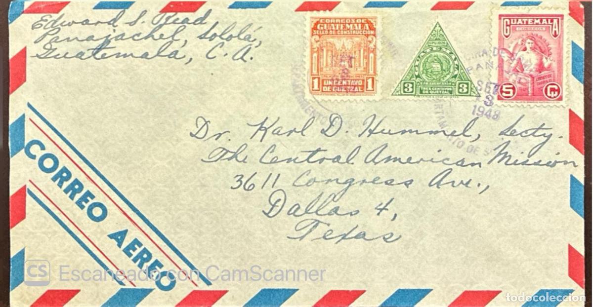 Sellos: CMI) 1948. GUATEMALA. THREE-STAMP SERIES FEATURING ARCHITECTURAL BUILDINGS DESIGNS, A TRIANGULAR STA