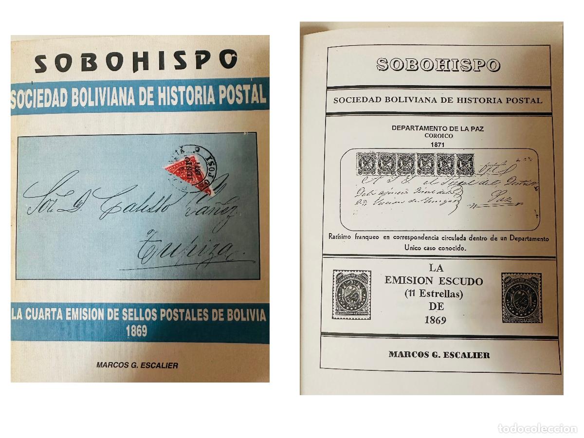 Sellos: CMI) 1869-1871. BOLIVIA. LITERARY BOOK COVER FEATURING TUPIZA HISTORICAL COVER AND 11-STARS SHIELD E