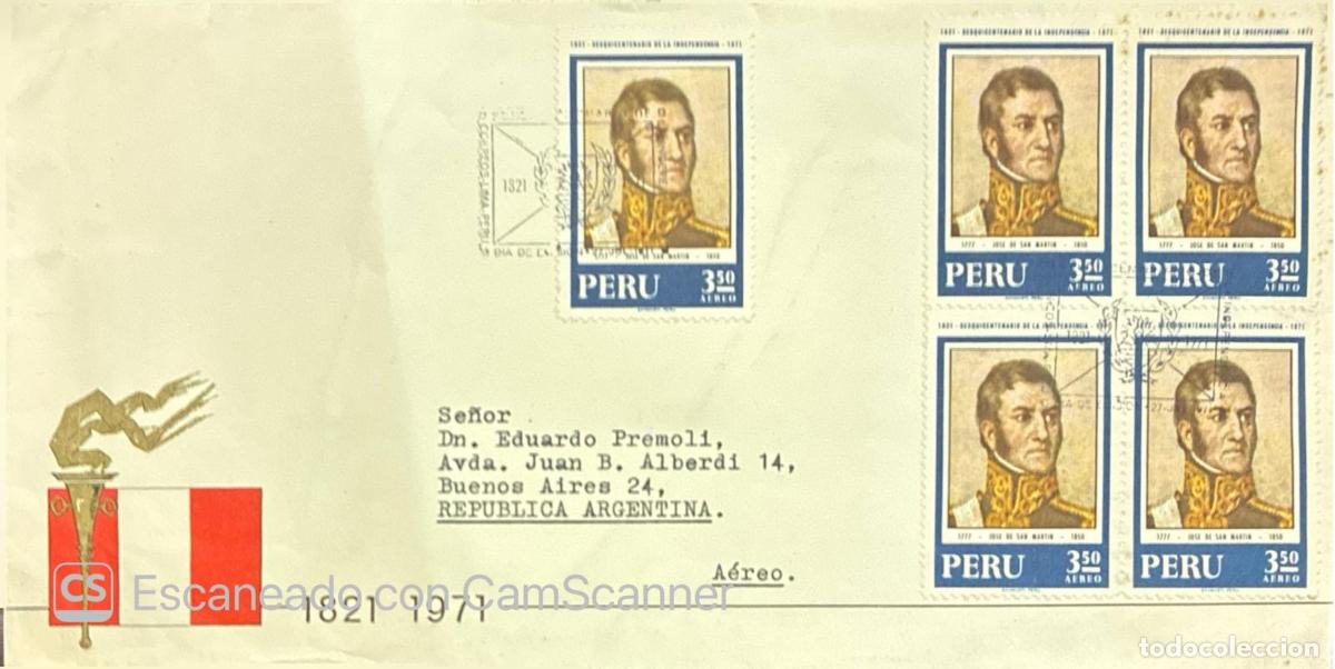 Sellos: CMI) 1971. PERU. MULTICOLORED UNIFORM STAMPS COMPENDIUM FEATURING THE HISTORICAL PORTRAIT OF JOS&Eacute; DE
