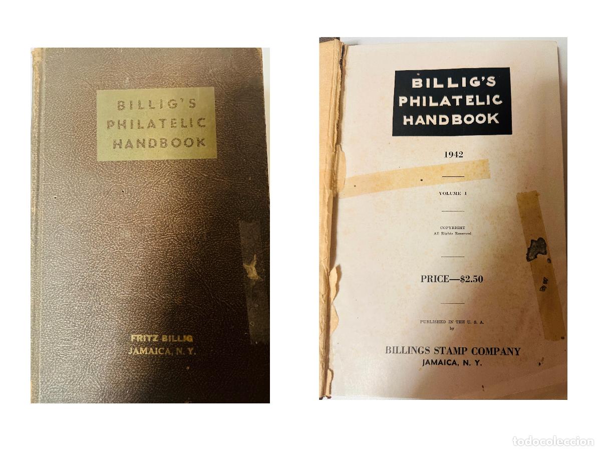 Sellos: CMI) 1942. UNITED STATES. DARK BROWN-TONED FRAME COVER OF &rdquo;BILLIG'S PHILATELIC HANDBOOK VOLUME I&rdquo;. B