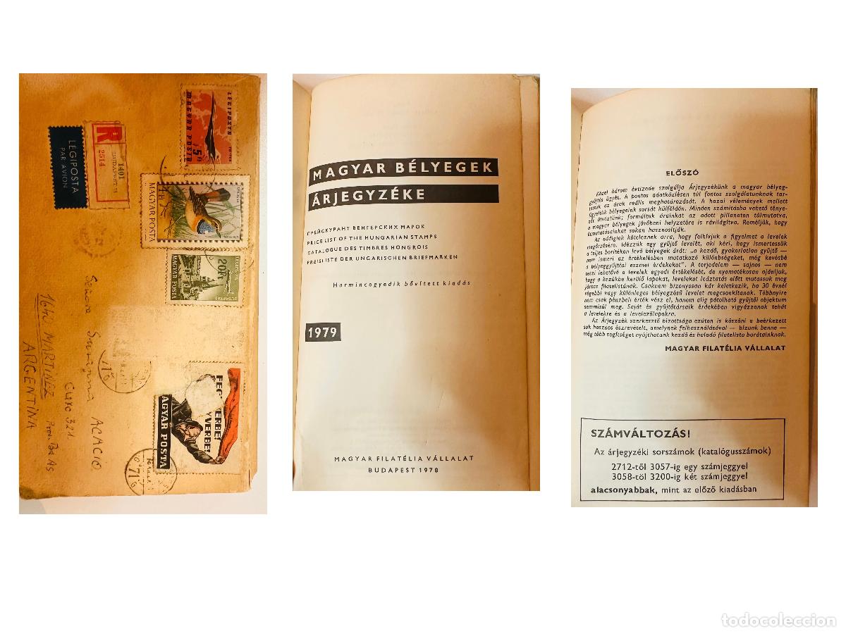 Sellos: CMI) 1979. HUNGARY. LITERARY INDEX AND BOOK COVER TITLED &rdquo;MAGYAR B&Eacute;LYEGEK &Aacute;RJEGYZ&Eacute;KE&rdquo; ALONG WITH AIR