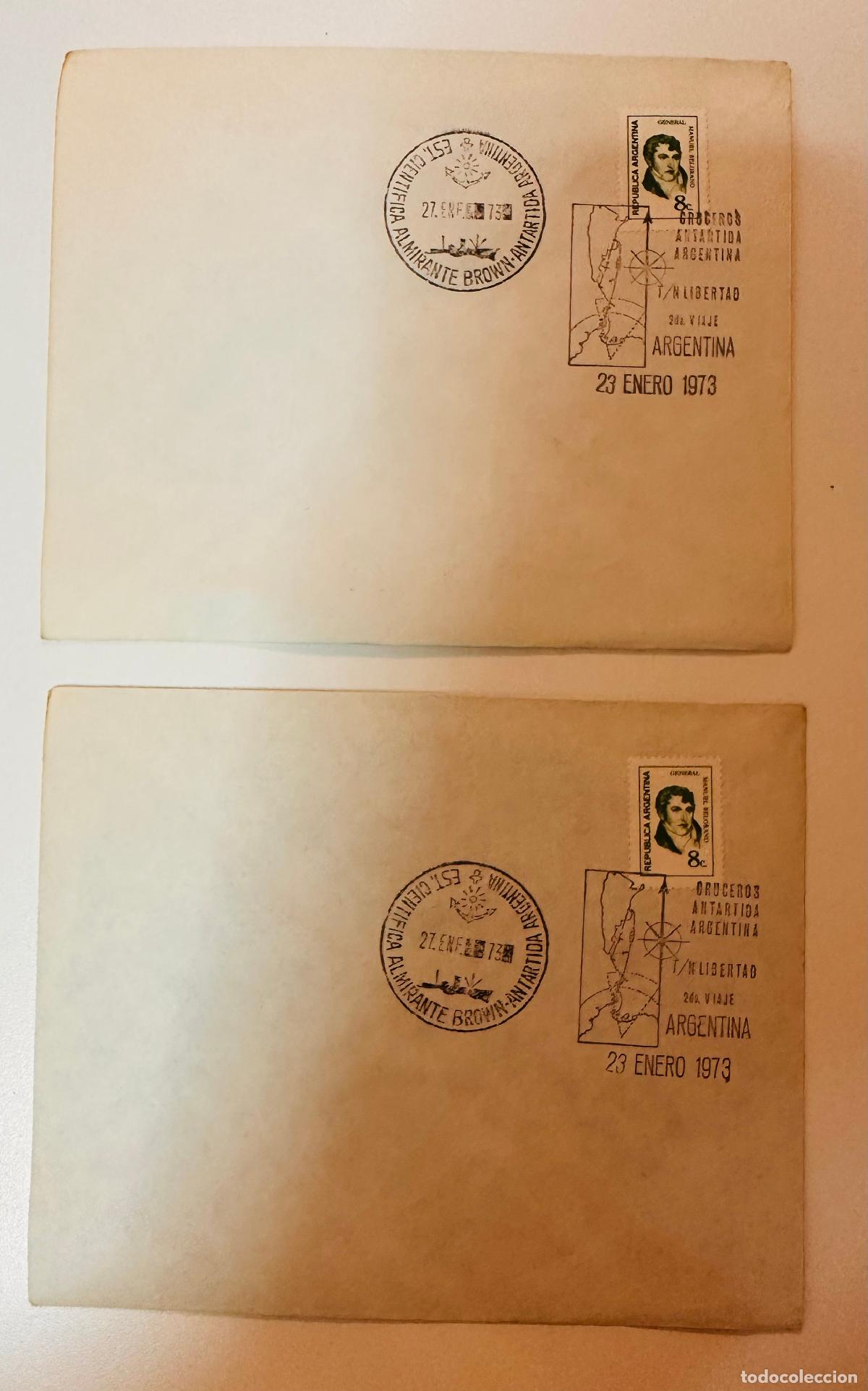 Sellos: CMI) 1973. ARGENTINA. FEATURING MANUEL BELGRANO PORTRAIT AND CIRCULAR MARKS OF CRUCEROS ANT&Aacute;RTIDA AR