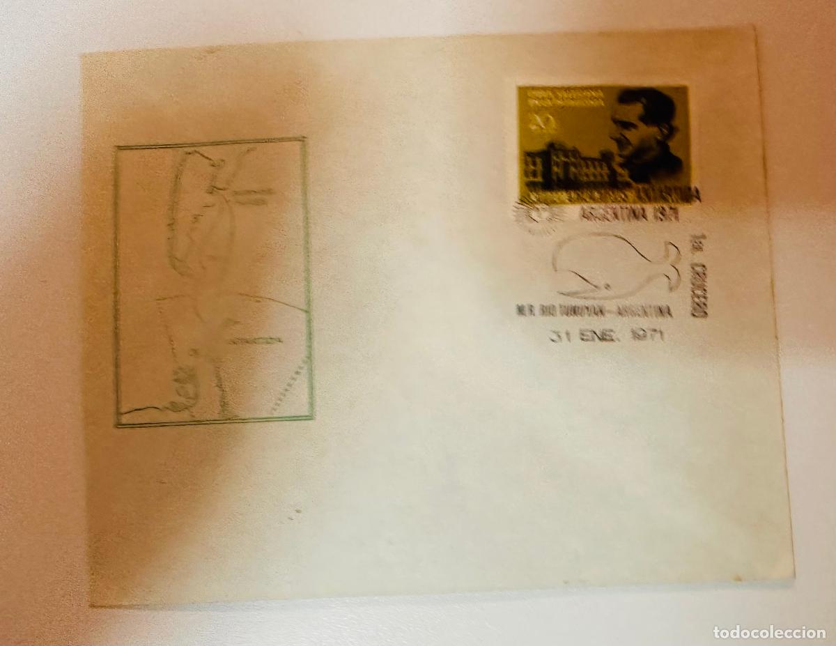Briefmarken: CMI) 1971. ARGENTINA. COMMEMORATIVE YELLOW-FRAMED PORTRAIT AND A WHALE CETACEAN ILLUSTRATION. CRUCER