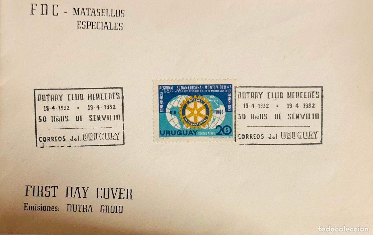 Briefmarken: CMI) 1968. URUGUAY. GEAR WHEEL LOGO FROM ROTARY INTERNATIONAL CONFERENCE ISSUE AND 50TH ANNIVERSARY