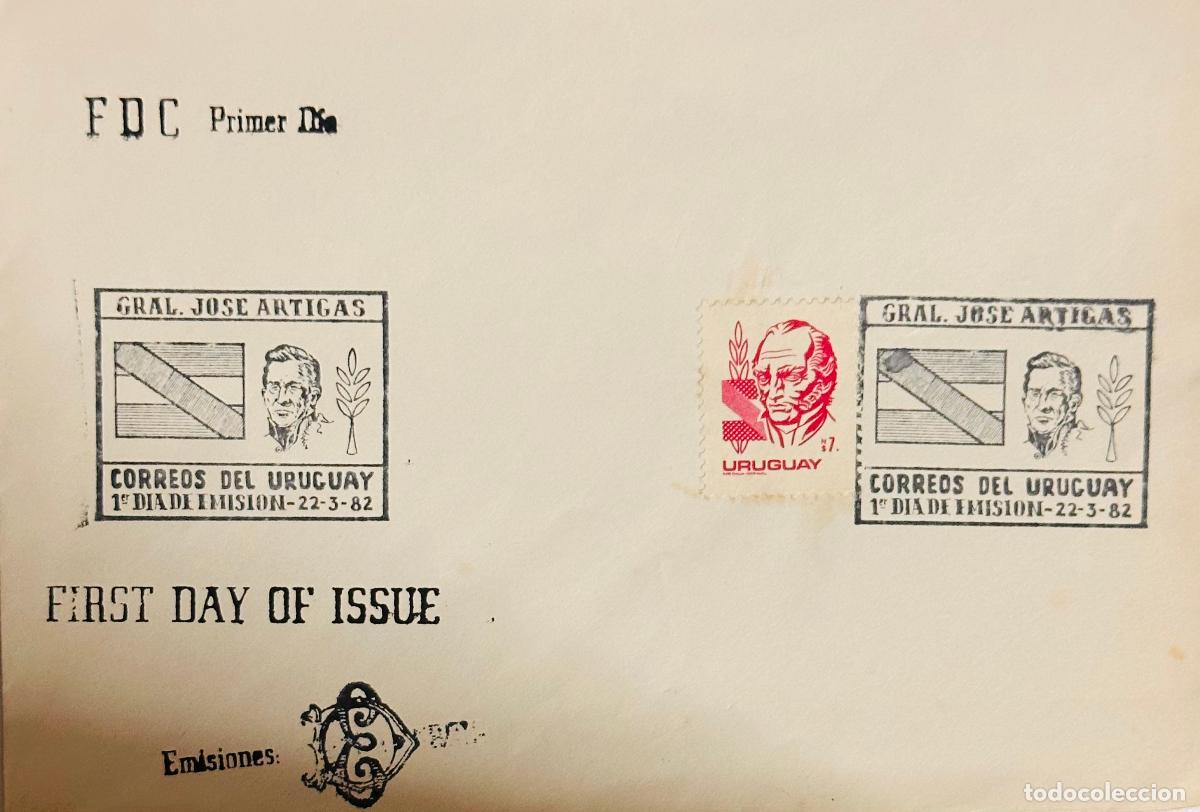 Stamps: CMI) 1982. URUGUAY. RED-TONED PORTRAIT OF GENERAL JOS&Eacute; ARTIGAS FEATURING REPEATED RECTANGULAR ISSUE
