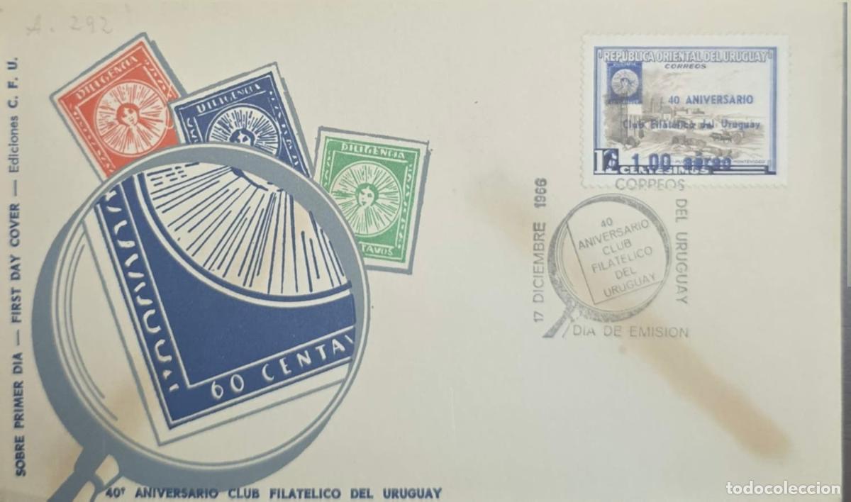 Stamps: CMI) 1966. URUGUAY. MAGNIFYING GLASS DESIGN ENLARGING DILIGENCIA CLASSIC STAMPS ASSOCIATED WITH CLUB