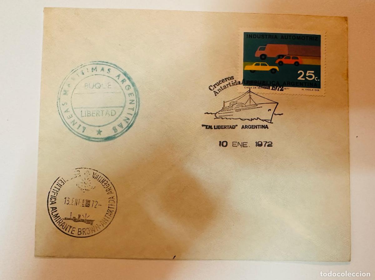 Stamps: CMI) 1972. ARGENTINA. LOGISTICS TRUCK VEHICLE INDUSTRIAL DESIGN ON GREEN BACKGROUND FROM INDUSTRIA A