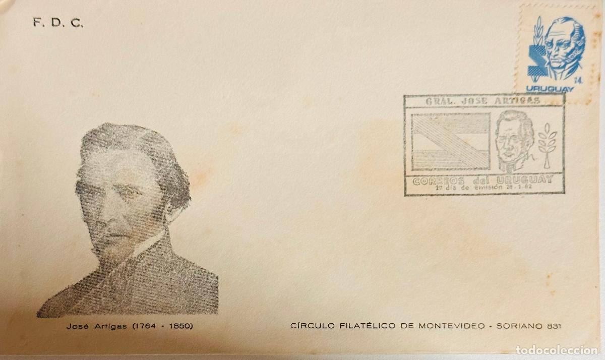 Stamps: CMI) 1982. URUGUAY. BLUE-TONED PORTRAIT OF GENERAL JOS&Eacute; ARTIGAS ALONG WITH JOS&Eacute; ARTIGAS (1764-1850)