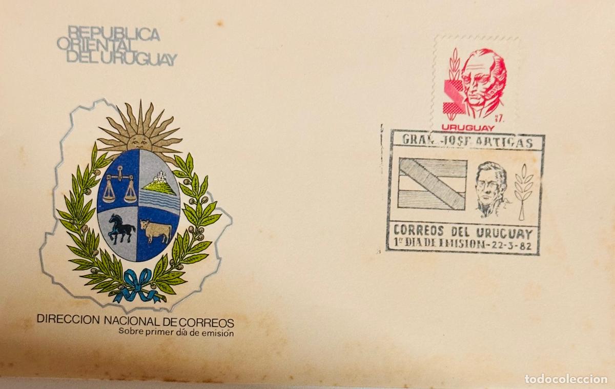Stamps: CMI) 1982. URUGUAY. RED-TONED PORTRAIT OF GENERAL JOS&Eacute; ARTIGAS FEATURING DIRECCI&Oacute;N NACIONAL DE CORRE