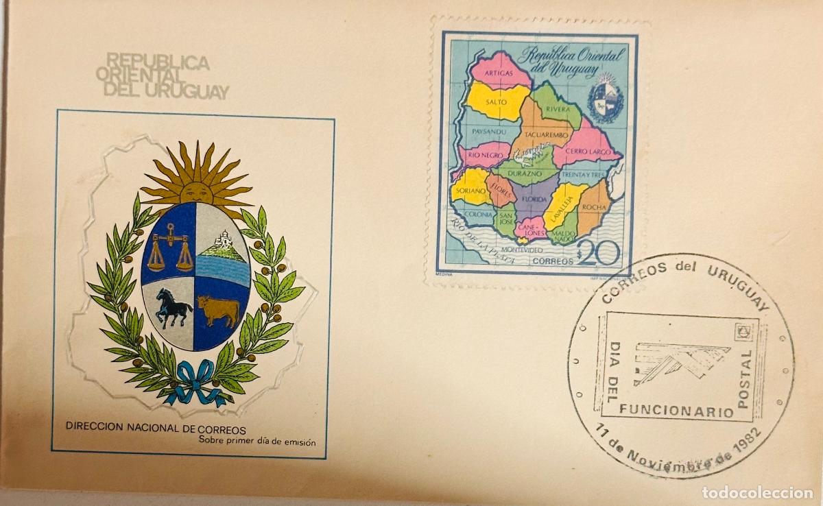 Stamps: CMI) 1982. URUGUAY. GEOGRAPHIC MAP RECREATION OF THE COUNTRY'S POLITICAL DIVISIONS FROM DIA DEL FUNC