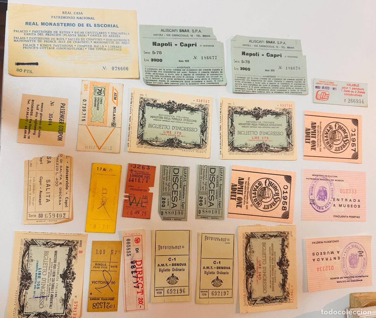 Francobolli: CMI) 1978-1980. SPAIN, ITALY, UNITED KINGDOM. EXTENSIVE COMPENDIUM COLLECTING MUSEUM TICKETS, ALISCA