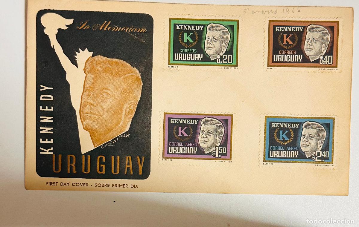 Francobolli: CMI) 1965. URUGUAY. FROM IN MEMORIAM SERIES FEATURING JOHN F. KENNEDY PORTRAIT IN MULTICOLORED FRAME