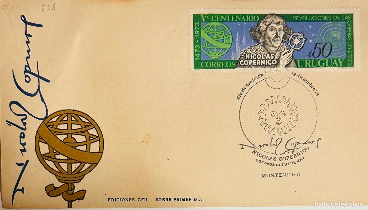 Francobolli: CMI) 1973. URUGUAY. NICOL&Aacute;S COP&Eacute;RNICO PORTRAIT FEATURING HELIOCENTRISM FROM V&ordm; CENTENARIO REVOLUCION