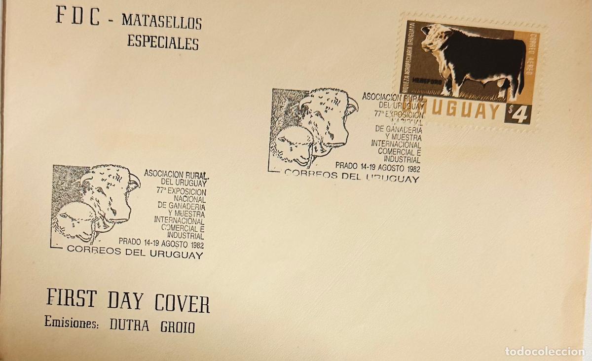 Sellos: CMI) 1982. URUGUAY. HEREFORD BULL LIVESTOCK ILLUSTRATION FROM ASOCIACI&Oacute;N RURAL DEL URUGUAY 77TH NATI