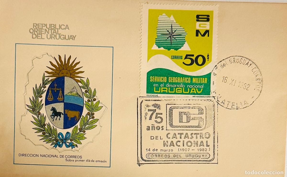 Sellos: CMI) 1982. URUGUAY. NATIONAL MAP DESIGN FEATURING COMPASS ROSE FROM SERVICIO GEOGR&Aacute;FICO MILITAR ISSU