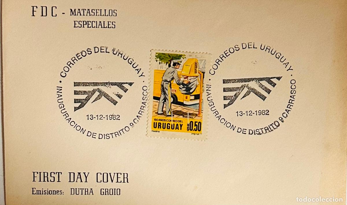 Sellos: CMI) 1982. URUGUAY. POSTMAN GATHERING MAIL FROM A PUBLIC MAILBOX ILLUSTRATION WITH 150 A&Ntilde;OS CORREO D