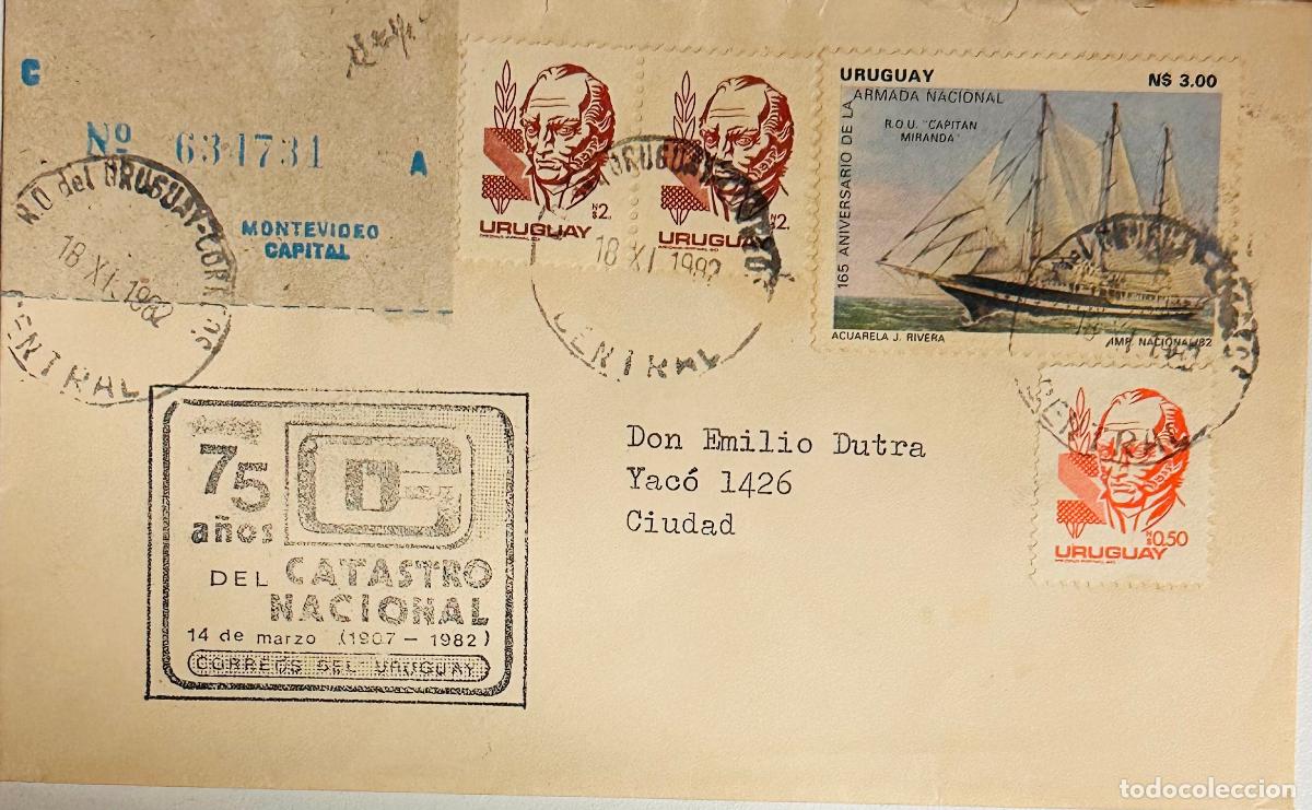 Sellos: CMI) 1982. URUGUAY. HISTORICAL SAILBOAT VESSEL ROU CAPITAN MIRANDA ALONG WITH TWO SEPIA-TONED HISTOR