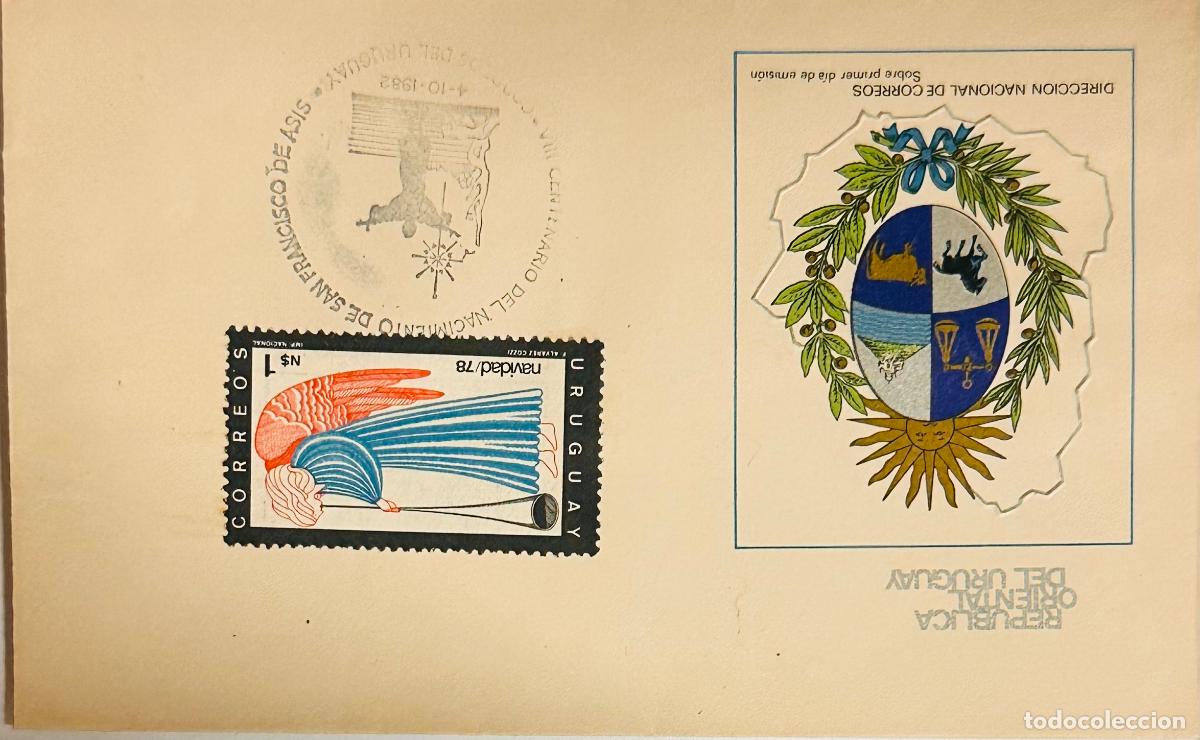 Sellos: CMI) 1982. URUGUAY. SACRED RECREATION OF AN ANGEL PLAYING A TRADITIONAL INSTRUMENT FROM NAVIDAD 78 I