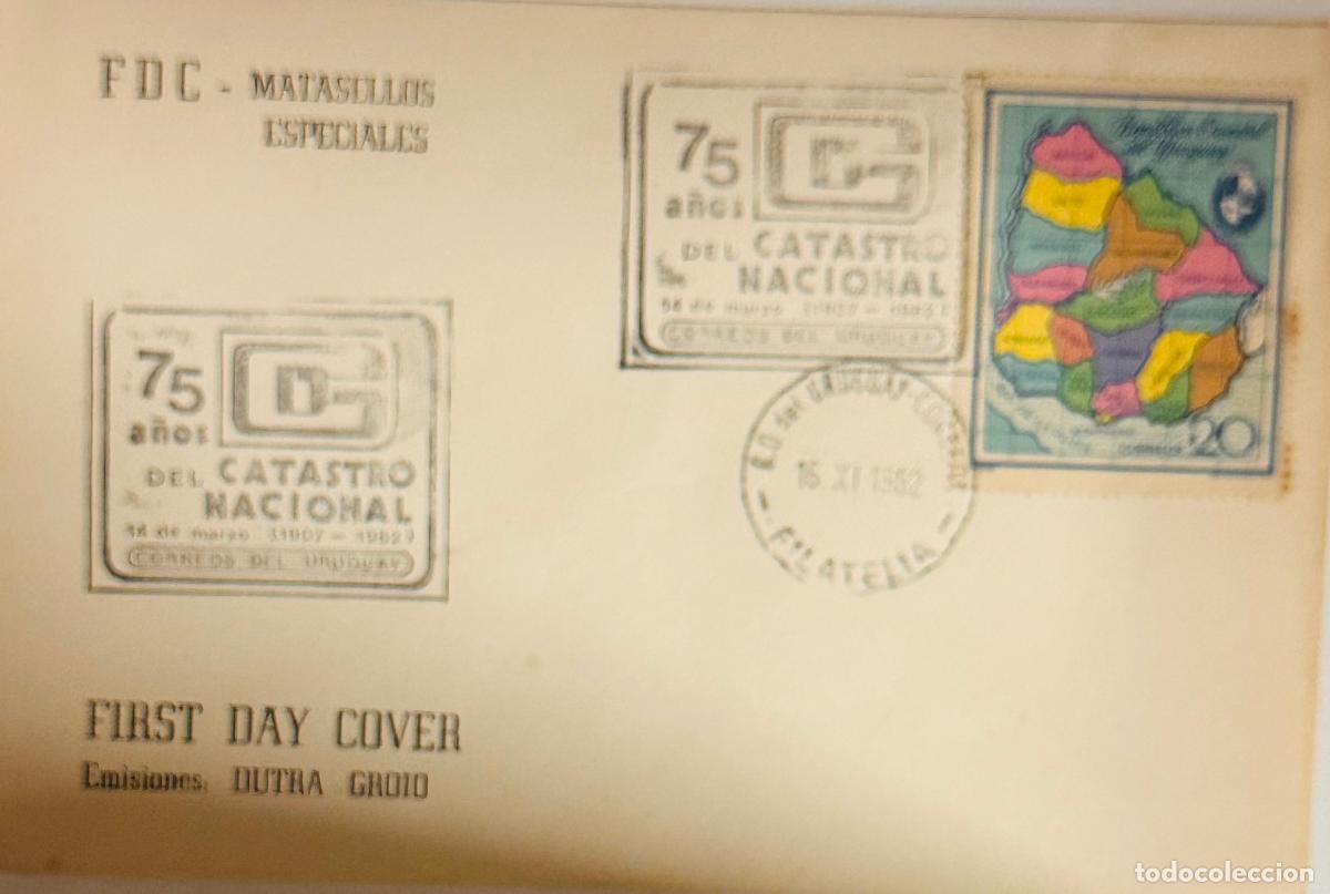 Sellos: CMI) 1982. URUGUAY. GEOGRAPHIC MAP RECREATION OF THE COUNTRY'S POLITICAL DIVISIONS FEATURING TWO REP