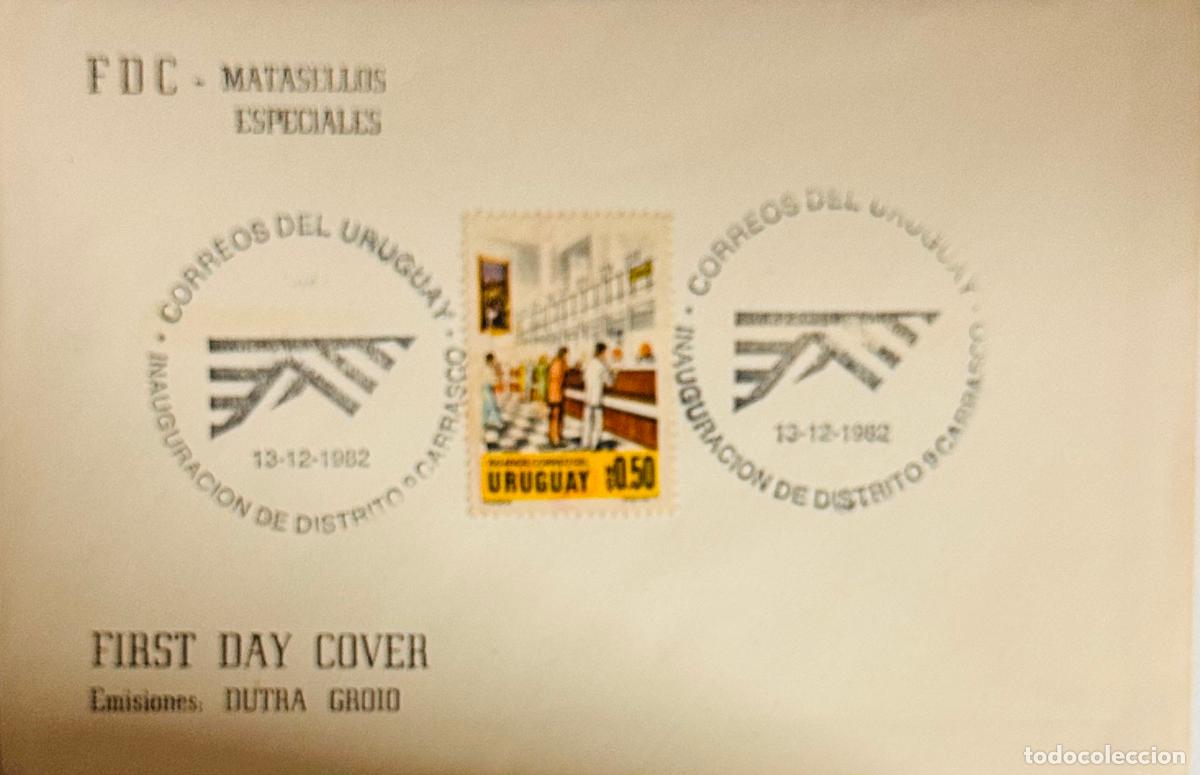 Sellos: CMI) 1982. URUGUAY. STAMP FEATURING POSTAL HEADQUARTERS INTERIOR VIEW WITH INAUGURACI&Oacute;N DE DISTRITO
