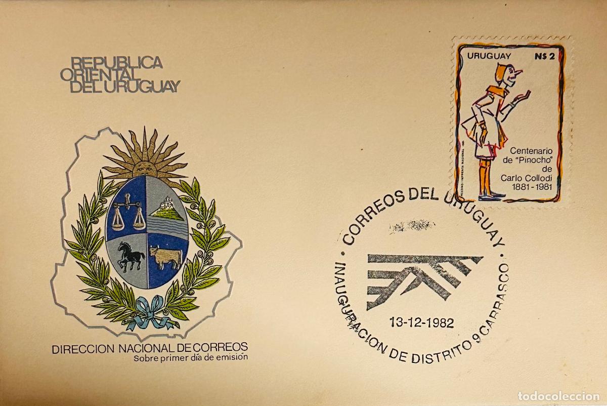 Sellos: CMI) 1982. URUGUAY. PINOCCHIO CHARACTER ILLUSTRATION WITH CENTENARIO DE &rdquo;PINOCHO&rdquo; DE CARLO COLLODI 1