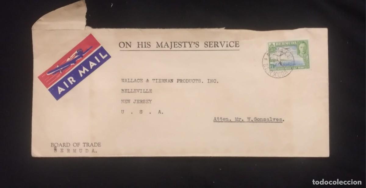 Sellos: TS) CIRCA 1944 BERMUDA, CIRCULATED BY THE BERMUDA TRADE DEVELOPMENT BOARD FOR THE USA,AIRMAIL, WITH