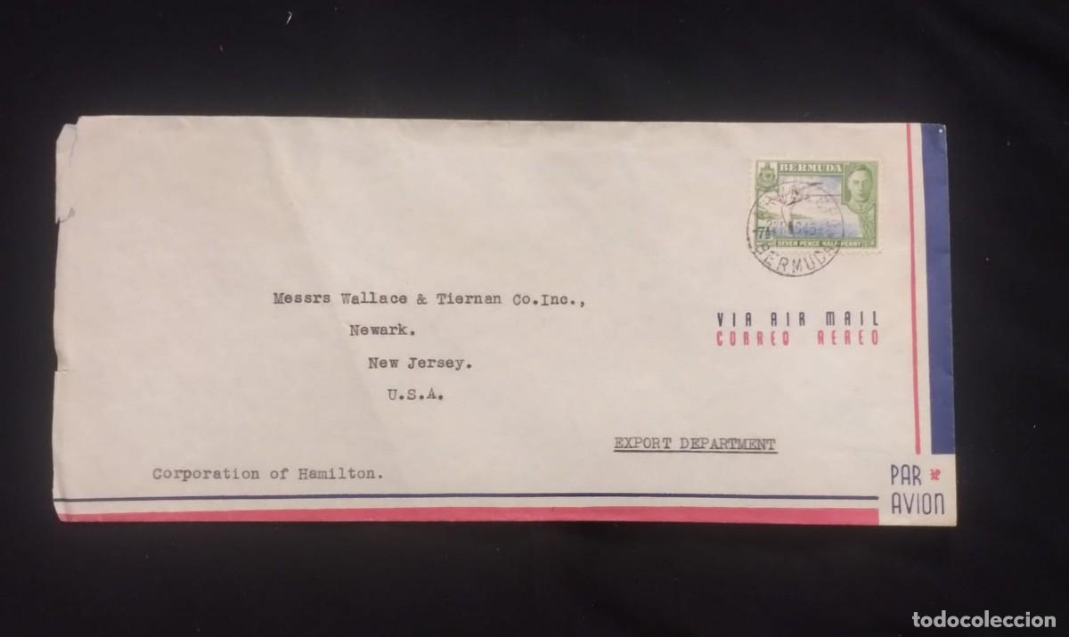 Briefmarken: TS) 1940 BERMUDA, COVER SENT FROM HAMILTON TO NEW JERSEY, AIRMAIL, WITH THE KING GEORGE VI OF THE UN