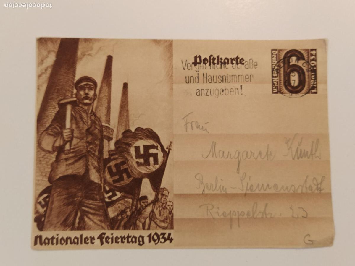Sellos: NAZISMO - ENTERO POSTAL - CIRCULADO - NAZI -VER FOTOS-(116.517)