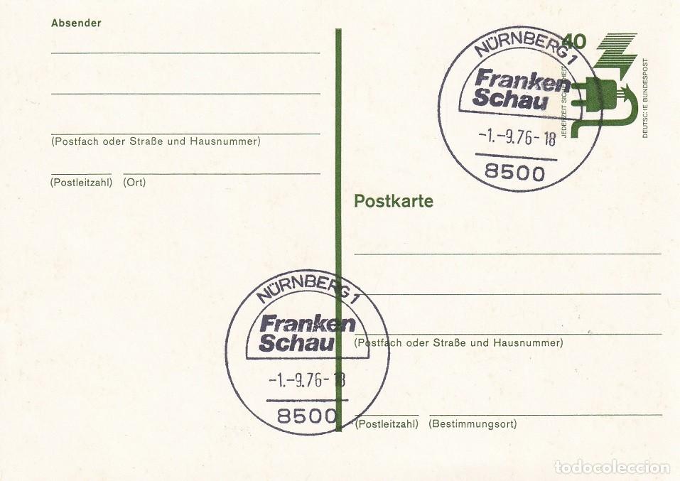 Selos: Entero postal Alemania RFA 1976 - Enchufe el&eacute;ctrico conectado - Seguro en todo momento - Matasellos