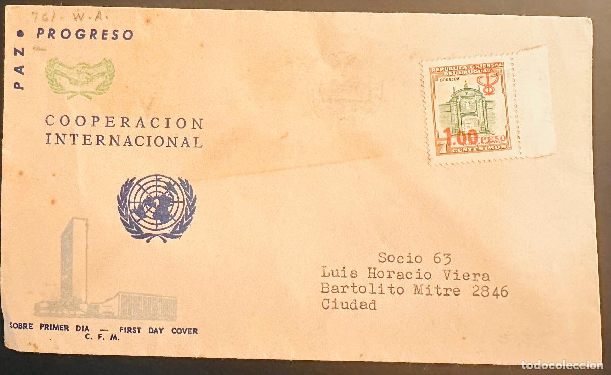 Selos: CMI) 1965. URUGUAY. STAMP FEATURING INSTITUTIONAL BUILDING ARCHITECTURAL FACHADE AND UN GLOBAL LOGO