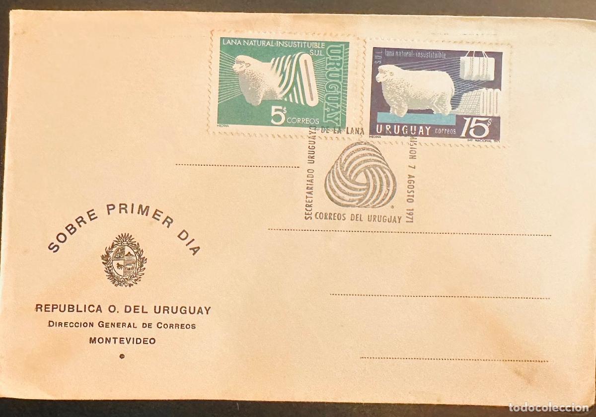 Selos: CMI) 1971. URUGUAY. TWO-STAMP COMPENDIUM FEATURING MERINO SHEEP LIVESTOCK ILLUSTRATION FROM SECRETAR