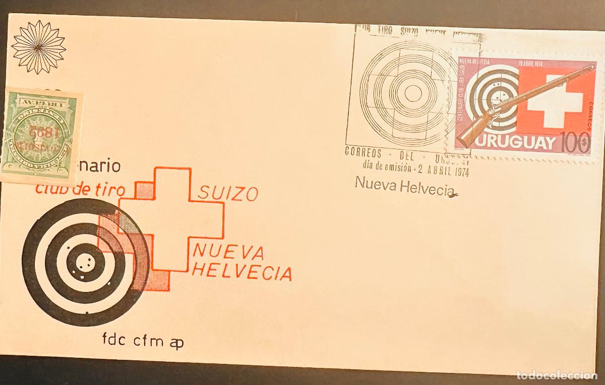 Sellos: CMI) 1974. URUGUAY. SHOOTING TARGET DESIGN WITH SWITZERLAND FLAG FROM CENTENARIO CLUB DE TIRO SUIZO