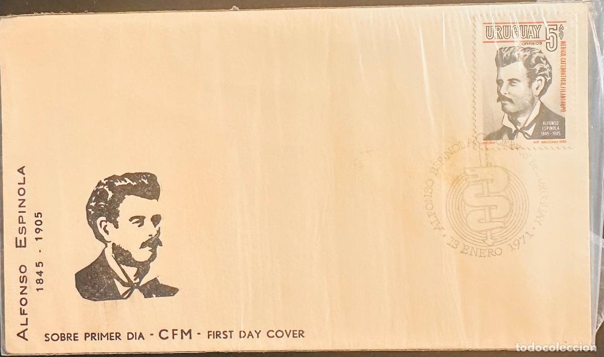 Sellos: CMI) 1971. URUGUAY. COMMEMORATIVE OVAL PORTRAIT OF ALFONSO ESP&Iacute;NOLA FROM M&Eacute;DICO, CATEDR&Aacute;TICO, FIL&Aacute;NT