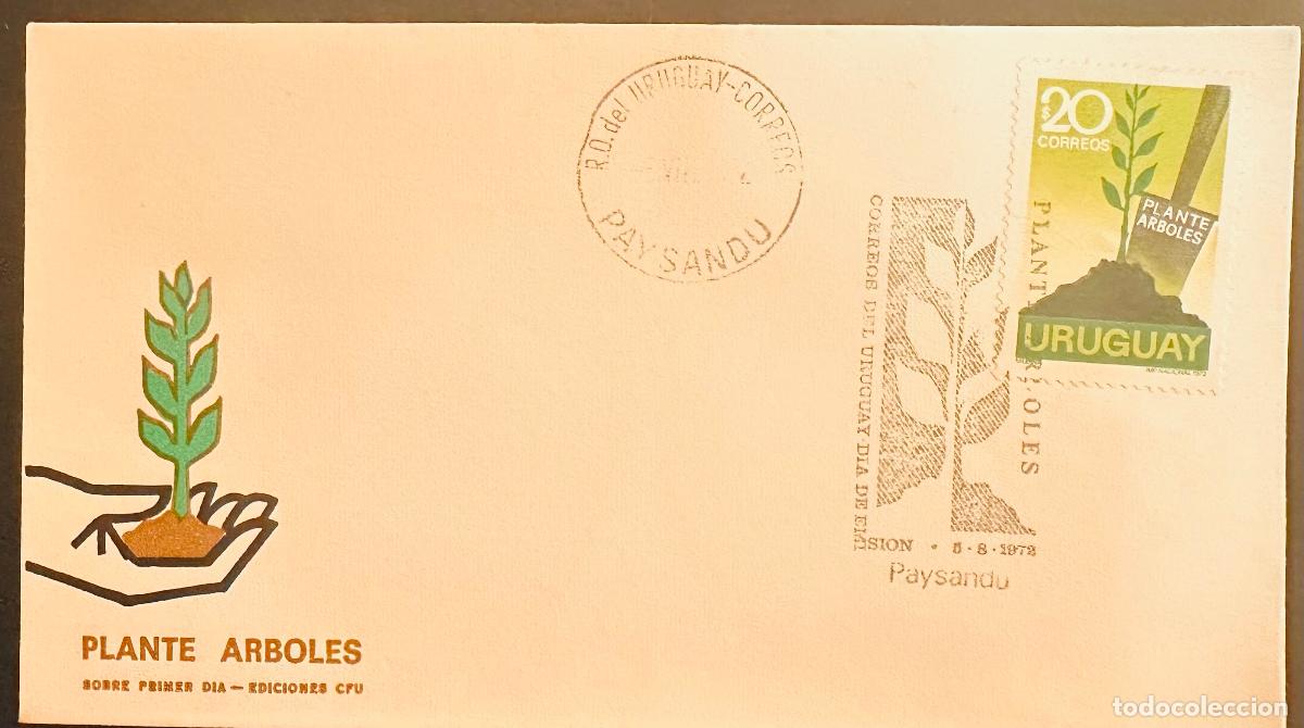 Sellos: CMI) 1972. URUGUAY. TREE SPROUT BOTANICAL ILLUSTRATION ON A 20 PESOS STAMP FROM PLANTE ARBOLES SERIE