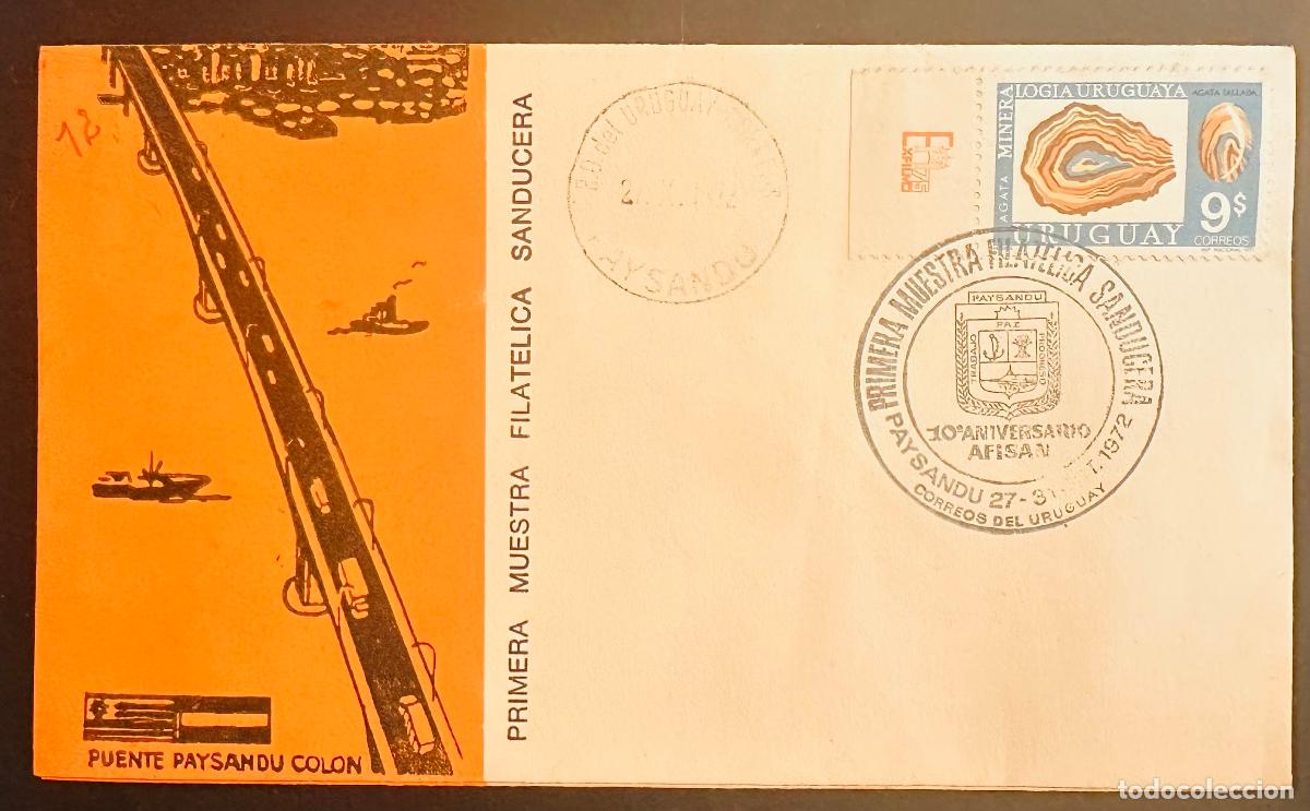 Sellos: CMI) 1972. URUGUAY. CARVED AGATE MINERAL COMPOSITION ILLUSTRATION ON A 9 PESOS STAMP FROM GEOLOGIA U