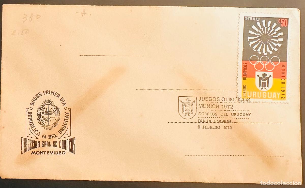 Sellos: CMI) 1972. URUGUAY. OLYMPIC RINGS EMBLEM DESIGN ON CONCENTRIC GEOMETRIC LINES FROM JUEGOS OL&Iacute;MPICOS