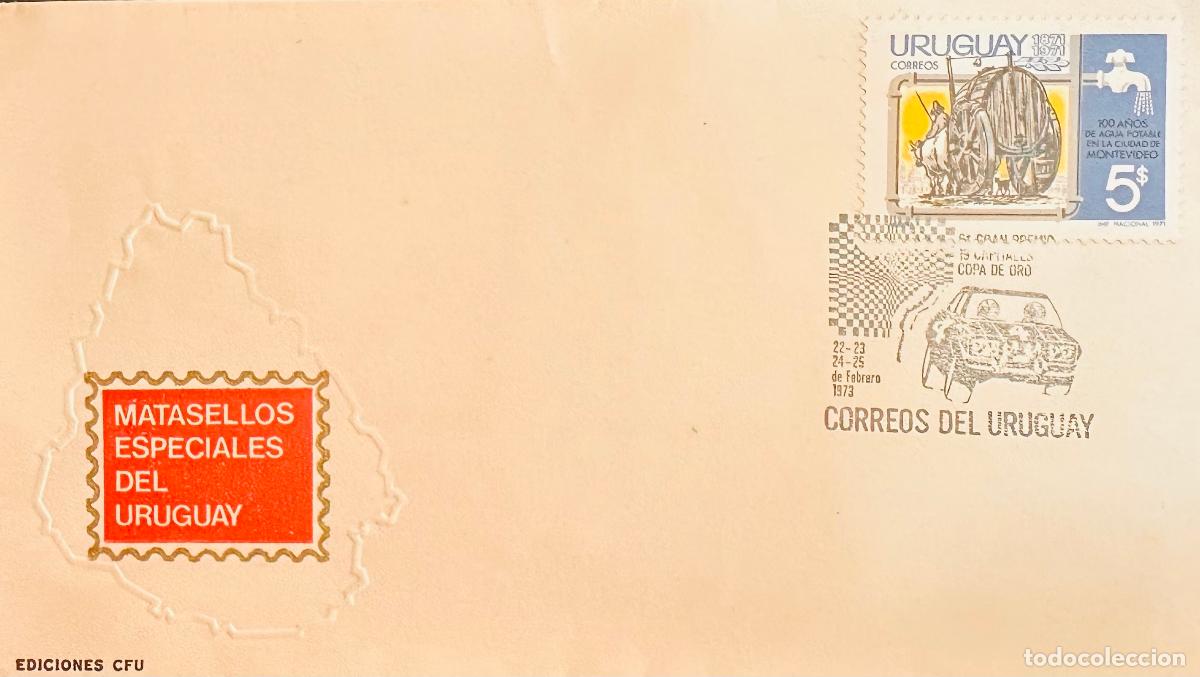 Francobolli: CMI) 1973. URUGUAY. TRADITIONAL WATER BARREL GATHERING VEHICLE ILLUSTRATION FEATURING COPA DE ORO CA