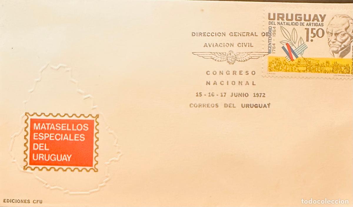 Sellos: CMI) 1972. URUGUAY. GENERAL JOS&Eacute; ARTIGAS PROFILE PORTRAIT WITH FLORAL EMBLEM FROM BICENTENARIO DEL N