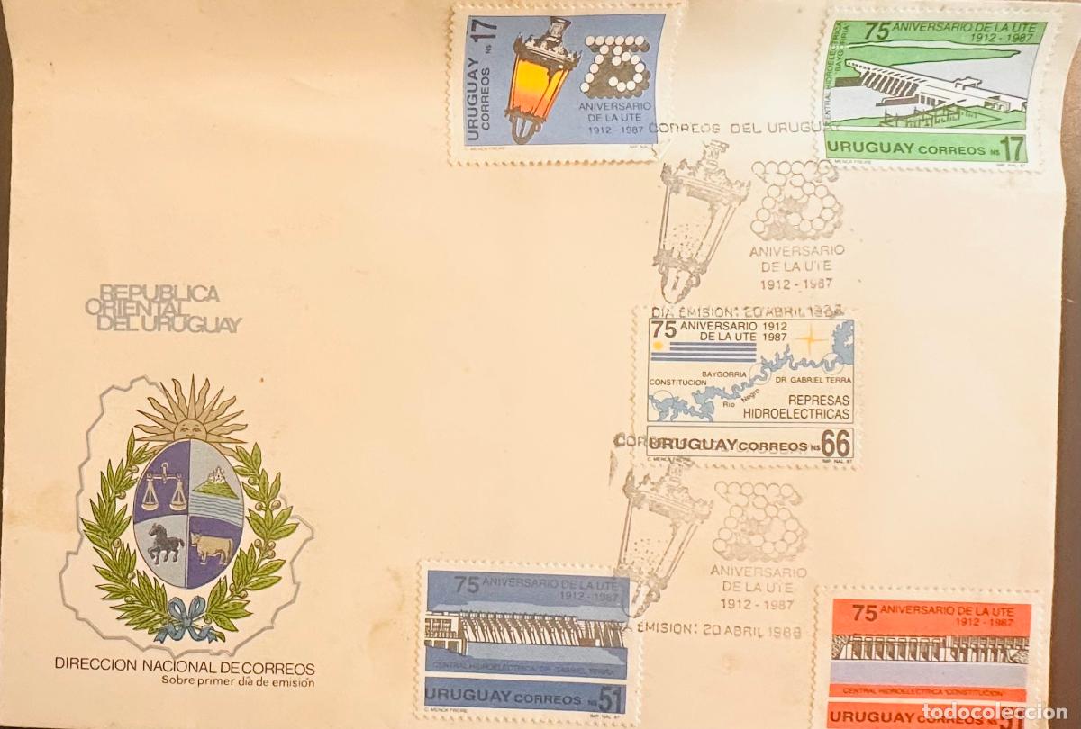 Sellos: CMI) 1988. URUGUAY. STAMPS GALLERY FEATURING DAMS INFRASTRUCTURES AND LANTERNS VIEWS FROM 75 ANIVERS