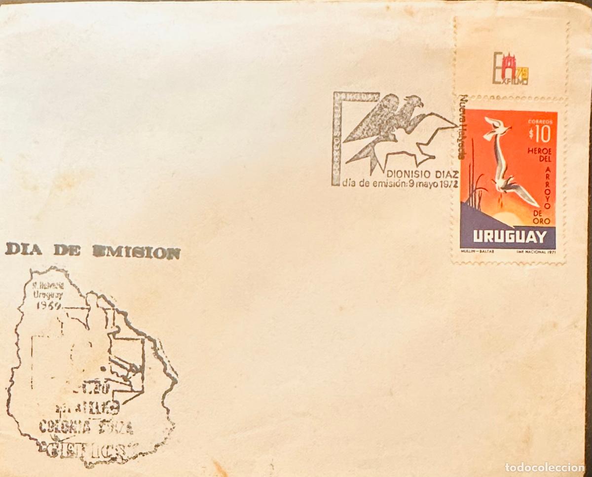 Timbres: CMI) 1972. URUGUAY. BIRD IN FULL FLIGHT ILLUSTRATION ON A 10 PESOS STAMP FROM DIONISIO D&Iacute;AZ H&Eacute;ROE DE