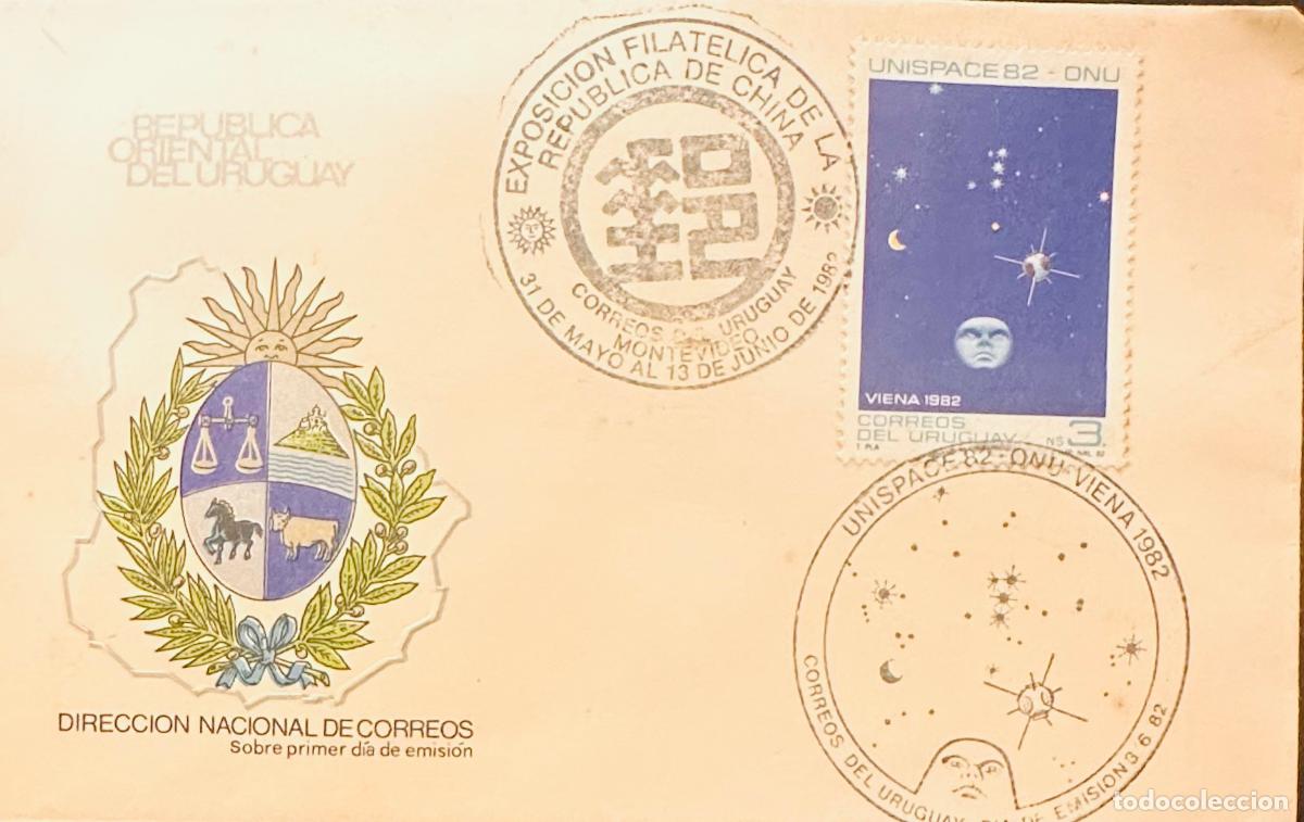 Timbres: CMI) 1982. URUGUAY. ORBITING SATELLITE IN SPACE DESIGN FROM UNISPACE 82 ONU VIENA 1982 ISSUE. FDC. D