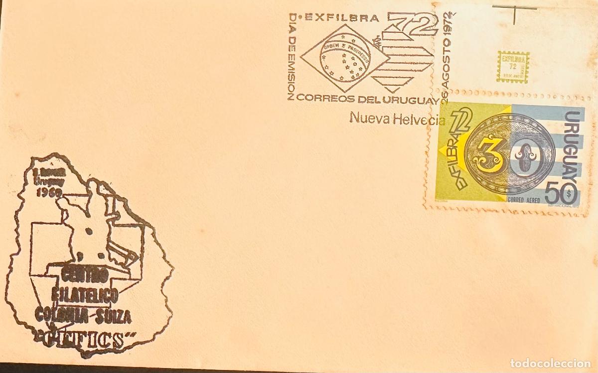 Timbres: CMI) 1972. URUGUAY. GEOMETRIC COMPOSITION FEATURING BRAZIL FLAG RECREATION FEATURING EXFILBRA 72 NUE
