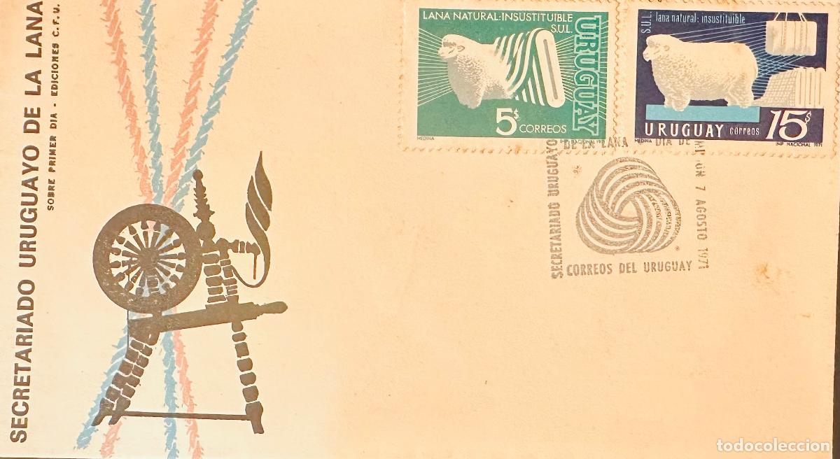 Stamps: CMI) 1971. URUGUAY. TWO-STAMP COMPENDIUM FEATURING MERINO SHEEP LIVESTOCK ILLUSTRATION FROM SECRETAR