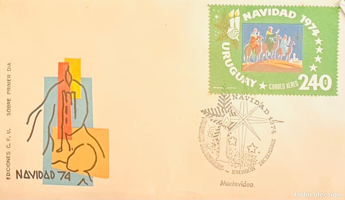 Sellos: CMI) 1974. URUGUAY. SACRED FIGURES IN THE FIELD UNDER THE STARS ILLUSTRATION FROM NAVIDAD 1974 ISSUE