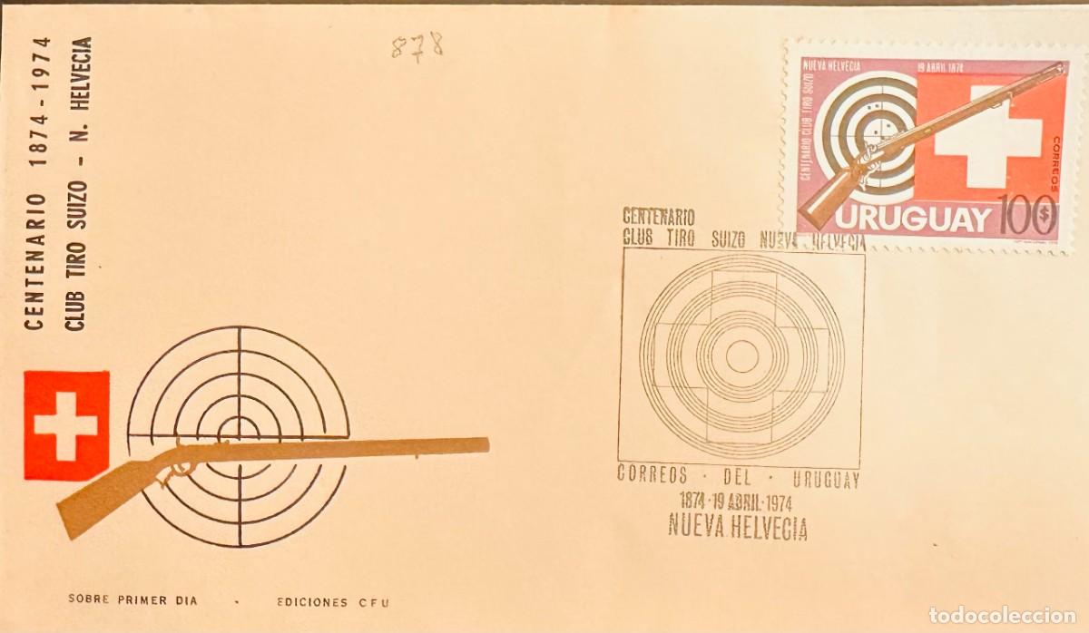 Sellos: CMI) 1974. URUGUAY. SHOOTING TARGET DESIGN WITH SWITZERLAND FLAG FROM CENTENARIO CLUB TIRO SUIZO NUE