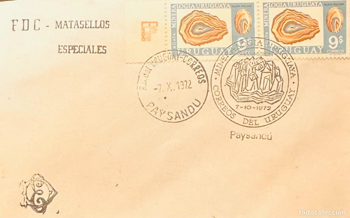 Timbres: CMI) 1972. URUGUAY. CARVED AGATE MINERAL COMPOSITION ILLUSTRATION ON A 9 PESOS STAMP FROM GEOLOGIA U