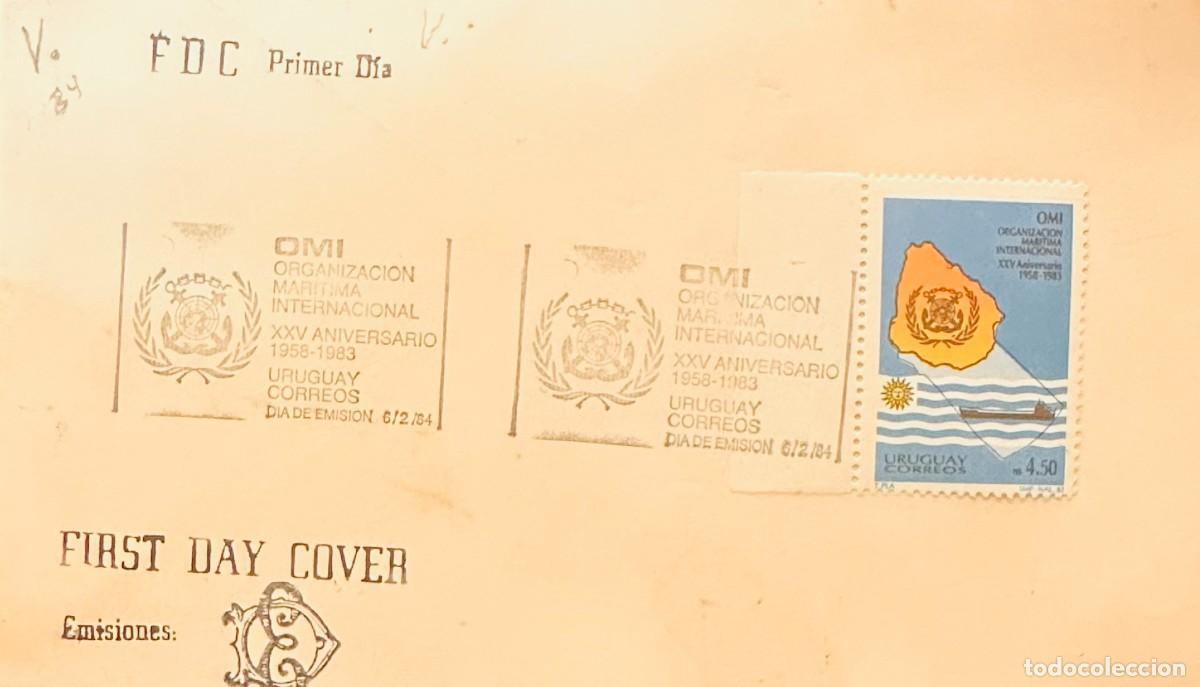 Timbres: CMI) 1984. URUGUAY. NATIONAL GEOGRAPHIC MAP RECREATION FROM OMI ORGANIZACI&Oacute;N MAR&Iacute;TIMA INTERNACIONAL
