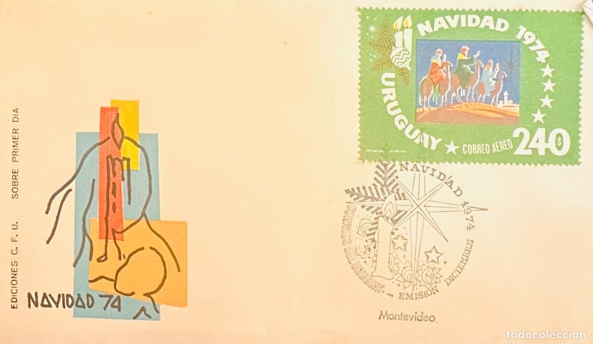 Stamps: CMI) 1981. URUGUAY. SACRED SANTA CLAUS FACE ILLUSTRATION ON NUEVOS PESOS STAMP FROM NAVIDAD SERIES.