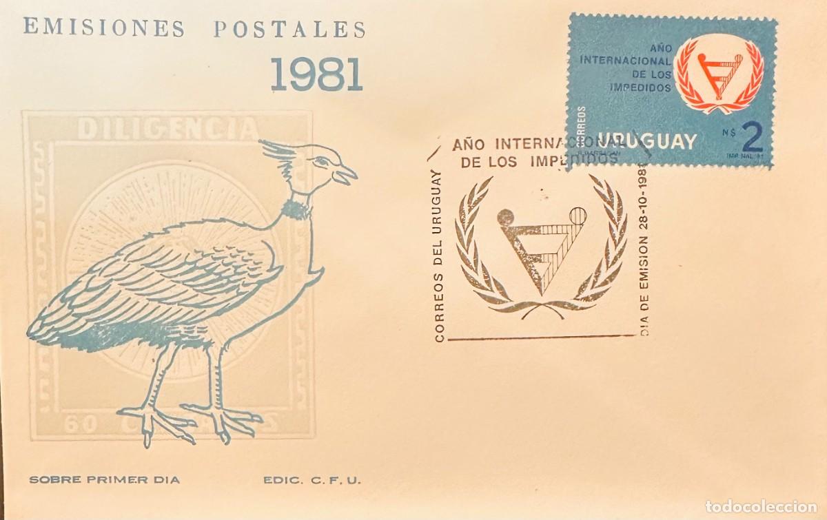 Timbres: CMI) 1981. URUGUAY. INSTITUTIONAL EMBLEM DESIGN WITH TWO HUMAN SILHOUETTES FROM A&Ntilde;O INTERNACIONAL DE